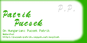 patrik pucsek business card